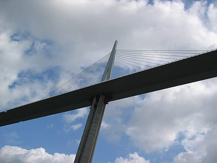 bridge, building, strive, height, stunning, clouds, architecture, sky, cloud - sky, low angle view, built structure, nature, bridge - man made structure, connection, no people, day, transportation, outdoors, cable-stayed bridge, strength, metal, blue, sunlight, overpass, 1080P, CC0, public domain, royalty free