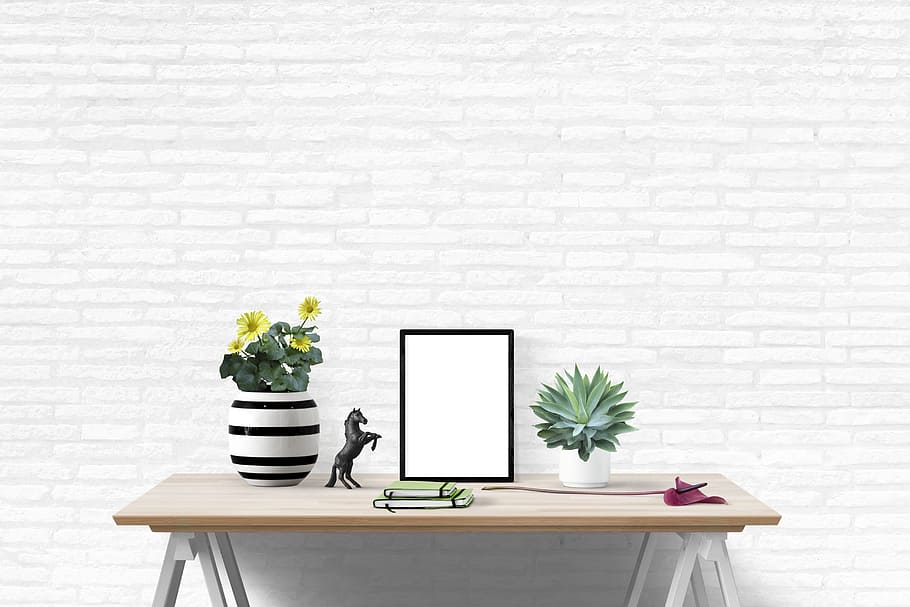foto, bianca, cornice, accanto, fiore, modello, interno, moderno, spazio, 3d, manifesto, mobilia, parete, finto, decorazione, pianta, tavolo, tecnologia, in casa, pianta fiorita, vaso, copia spazio, pianta in vaso, scrivania, computer, natura, nessuno, attività commerciale, caratteristica della parete, comunicazione, posto a sedere, tecnologia wireless, connessione, pianta della casa, mattone, testa di fiore, 5K