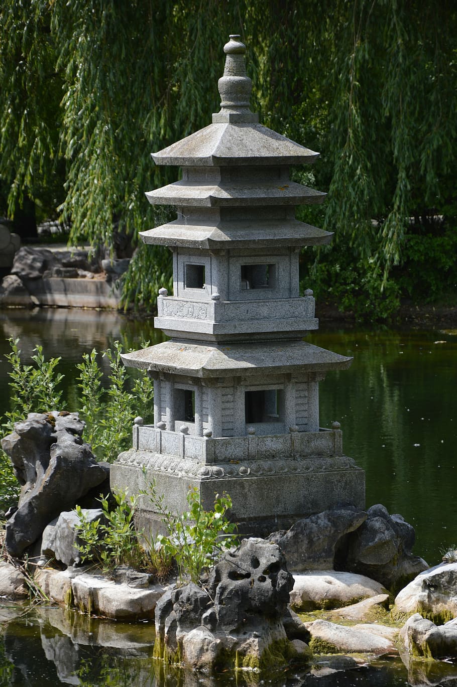 pietra, voliera, Cina, acqua, pianta, natura, albero, lago, architettura, solido, giorno, struttura costruita, roccia, nessuno, roccia - oggetto, giardino formale, crescita, giardino, bellezza nella natura, all'aperto, credenza, 5K