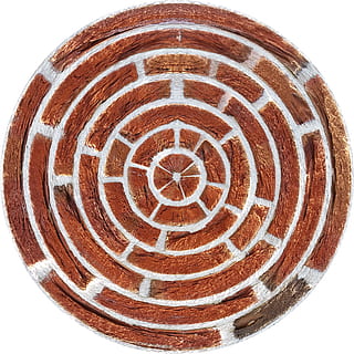 murstein, mønster, tekstur, bakteppe, geometrisk form, sirkel, form, ingen folk, hvit bakgrunn, design, innendørs, nærbilde, studio skudd, stilleben, rett over, kunst og Håndverk, brun, strukturert, kreativitet, abstrakt, spiral, høy vinkel visning, rund, konsentriske, rett under, 5K, CC0, offentlig domene, opphavsrett gratis