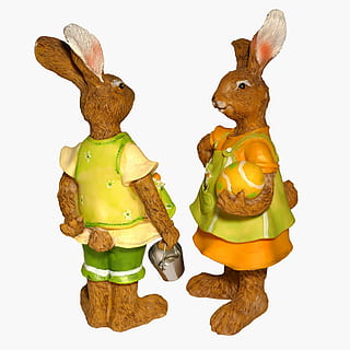 Osterhase, Ostern, Osterfiguren, Osterdekoration, Zahlen, Urlaub, Hase, Frohe Ostern, Studioaufnahme, Tierdarstellung, Lebensmittel, Darstellung, Essen und Trinken, drinnen, Stillleben, keine Leute, Kunst und Handwerk, weißer Hintergrund, Feier, Kreativität, Dekoration, Frische, Kaninchen - Tier, Figur, 2K, CC0, gemeinfrei, lizenzfrei