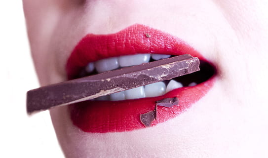 woman, biting, brown, chocolate, bite, candy, close-up, food, lipstick, mouth, red, red lips, sweet, sweets, teeth, temptation, unhealthy, human lips, human body part, body part, make-up, human mouth, beauty, studio shot, human face, women, adult, beautiful woman, beautiful people, one person, fashion, white background, human teeth, mouth open, 2K, CC0, public domain, royalty free