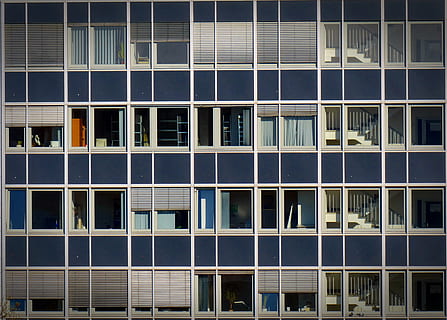 het bouwen van ramen schilderen, venster, facade, rooster, architectuur, gebouw, huis, muur, glas, ingebouwde structuur, buitenkant van het gebouw, volledig kader, geen mensen, glas - materiaal, achtergronden, dag, buitenshuis, patroon, zonlicht, reflectie, modern, stad, herhaling, natuur, in een rij, kantoor, kantoorgebouw buitenkant, appartement, 2K, CC0, publiek domein, royaltyvrij