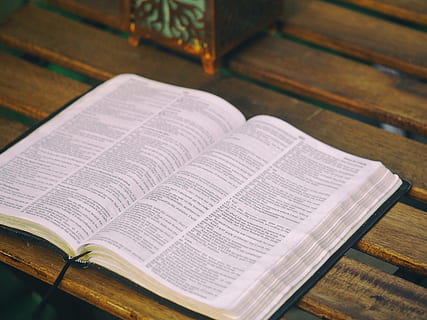 bibel, åbnet, bord, sort, hardbound, Bestil, Brun, træ-, hardbound bog, træbord, religion, spiritualitet, litteratur, gammel, læsning, træ - materiale, ingen mennesker, indendørs, tæt på, dag, mad, offentliggørelse, papir, stilleben, tro, tekst, åben, side, uddannelse, fokus på forgrunden, høj vinkel visning, sted for tilbedelse, studere, lærebog, 4K, CC0, offentligt domæne, royaltyfrie