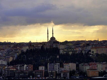 cer, apus de soare, nori, orizont, Istambul, orase, Tukey, corn de aur, clădiri, arhitectură, peisaj urban, oraș, exteriorul clădirii, construită, turn, nor - cer, clădire, nici o persoana, natură, zonă rezidențială, destinații de călătorie, în aer liber, turism, turlă, townscape, 2K, CC0, domeniu public, fără drepturi de autor