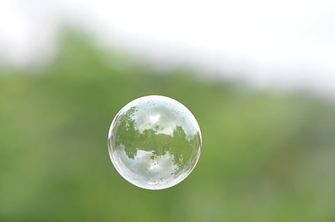 Pop, Fly, pop, fly, little, sphere, green color, grass, focus on foreground, single object, crystal ball, no people, nature, close-up, day, transparent, outdoors, mid-air, vulnerability, geometric shape, fragility, plant, shape, bubble, beauty in nature, circle, 2K, CC0, public domain, royalty free
