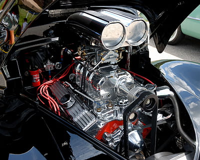 Høj ydeevne, bilmotor, hastighed, bil, køretøj, automobil, motor, tilpasset, retro, auto, ydeevne, transportmidler, strøm, maskine, teknologi, metal, mekaniker, metallisk, moderne, skinnende, hurtig, køre, automotive, udstyr, cylinder, gear, transportform, motor køretøj, land køretøj, motorcykel, tæt på, maskineri, køretøjsdel, dag, ingen mennesker, høj vinkel visning, rød, maskindel, udendørs, handle ind, kompleksitet, sølvfarvet, krom, 2K, CC0, offentligt domæne, royaltyfrie