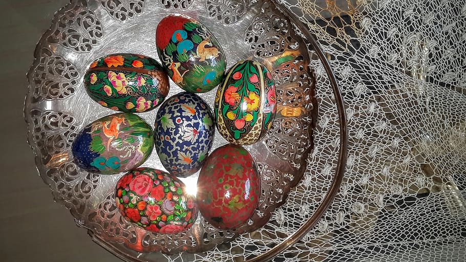 eggeskall, idé, tabeller, multi farget, mønster, innendørs, kunst og Håndverk, ingen folk, blomstermønster, design, stilleben, håndverket, kreativitet, rett over, egg, høy vinkel visning, nærbilde, container, bord, valg, påskeegg, variasjon, dekorasjon, utsmykkede, tak, 2K