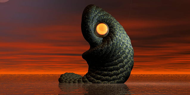 kompiuteris, skaitmeninis, grafinis, Kompiuterinė grafika, 3d, dizainas, 3 dimensijos, saulėlydis, vienas gyvūnas, nėra žmonių, gyvūnų temos, gyvūnams, gyvūnų gyvūnija, oranžinė spalva, dangus, pobūdį, jūros, kūrybiškumas, menas ir amatai, vienas objektas, debesis - dangus, vanduo, vaisiai, gyvūnas, skulptūra, žemės, dramatiškas dangus, ramioje scenoje, atstovavimas, sveika mityba, skaitmeninis kompozitas, romantiškas dangus, 4K, CC0, Viešasis domenas, nemokamai