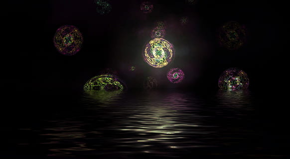 resum, grafics d'ordinador, colorit, fons, fantasia, misterisch, color, art digital, aigua, nit, reflexió, cap gent, naturalesa, fons negre, il·luminat, tranquil·litat, multicolor, a l'aire lliure, bola de disc, espai, ondulat, bellesa a la natura, tir de l'estudi, cel, ciència, cultura i entreteniment artístic, 1080P, CC0, domini públic, lliure de regalies