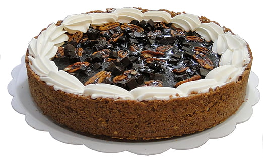 volta, Preto, branco, bolo de confeiteiro, bolo, doces, chocolate, cozimento, sobremesa, Comida, comida doce, cozido, comida e bebida, fundo branco, doce, indulgência, tentação, frescura, alimentação pouco saudável, pronto para comer, dentro de casa, ainda vida, fechar-se, Castanho, tiro do estúdio, ninguém, bolo de chocolate, guarnição, enfeite, adorno, 1080P, CC0, domínio público, royalty free