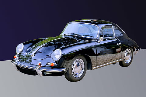 auto, vecchi tempi, classico, porsche, 356, storicamente, vecchio, settore automobilistico, modo di trasporto, mezzi di trasporto, veicolo a motore, veicolo terrestre, metallo, in stile retrò, girato in studio, macchina vintage, blu, velocità, cromo, brillante, guida, ritagliare, riflessione, color argento, colore nero, faro, sfondo nero, lusso, ruota, pneumatico, luminosa, piccolo, 4K, CC0, dominio pubblico, privo di copyright