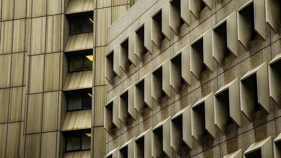 edificio in ceramica grigia, grigio, ceramica, costruzione, architettura, esterno dell'edificio, struttura costruita, architettura ed edifici, edificio per uffici, finestra, facciata, vetro - materiale, scena urbana, attività commerciale, nessuno, edifici per uffici, grattacielo, all'aperto, moderno, proprietà di casa, fotogramma intero, modello, sfondi, Inquadratura dal basso, città, ripetizione, giorno, design, edificio per uffici esterno, ufficio, di fila, quartiere residenziale, appartamento, calcestruzzo, 5K