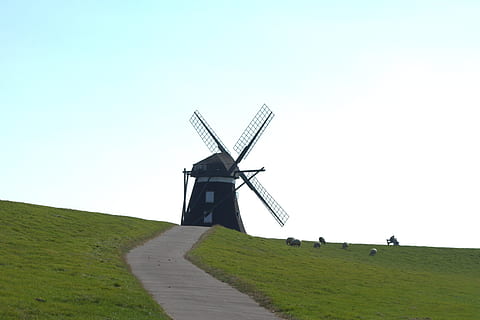norder, mlýn, nova mlýna, peletový mlýn, větrný mlýn, plíseň, Severní moře, ostrov, Wadden moře, budova, síla větru, alternativní energie, větrná turbína, ochrany životního prostředí, obnovitelná energie, nebe, životní prostředí, turbína, paliva a energie, tráva, čisté nebe, tradiční větrný mlýn, krajina, přistát, Příroda, pole, rostlina, den, kopec, kopie prostor, nikdo, venku, 4K, CC0, veřejná doména, bez autorských práv