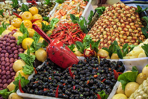 variety, food, crate, morocco, market, olives, bazaar, souk, meknes, lemons, food and drink, healthy eating, fruit, freshness, choice, wellbeing, variation, no people, retail, for sale, still life, large group of objects, berry fruit, abundance, market stall, multi colored, day, high angle view, retail display, ripe, red currant, 4K, CC0, public domain, royalty free