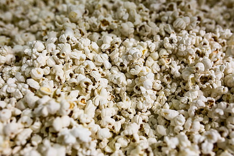 close-up of popcorn, Close-up, popcorn, white, snack, corn, kernel, macro, backgrounds, food, nature, textured, food And Drink, no People, large group of objects, day, animal themes, abundance, freshness, white color, indoors, full frame, selective focus, still life, raw food, healthy eating, wellbeing, heap, ingredient, breakfast, 4K, CC0, public domain, royalty free