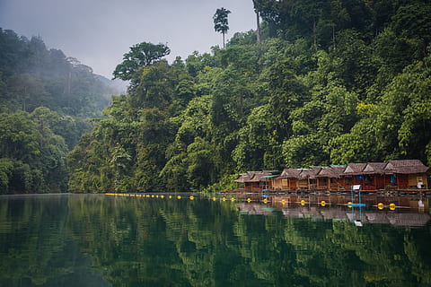 verde, alberi, Marrone, capanne, foto di paesaggio, case, corpo, acqua, paesaggio, fotografia, Casa, corpo d'acqua, Asia, natura, fiume, riflessione, lago, all'aperto, culture, albero, scena rurale, foresta, colore verde, Paesaggi, montagna, viaggio, cultura dell'est asiatico, scena tranquilla, Guilin, nessuno, pianta, bellezza nella natura, la tranquillità, lungomare, scenics - natura, giorno, crescita, scena non urbana, mezzi di trasporto, idilliaco, 5K, CC0, dominio pubblico, privo di copyright