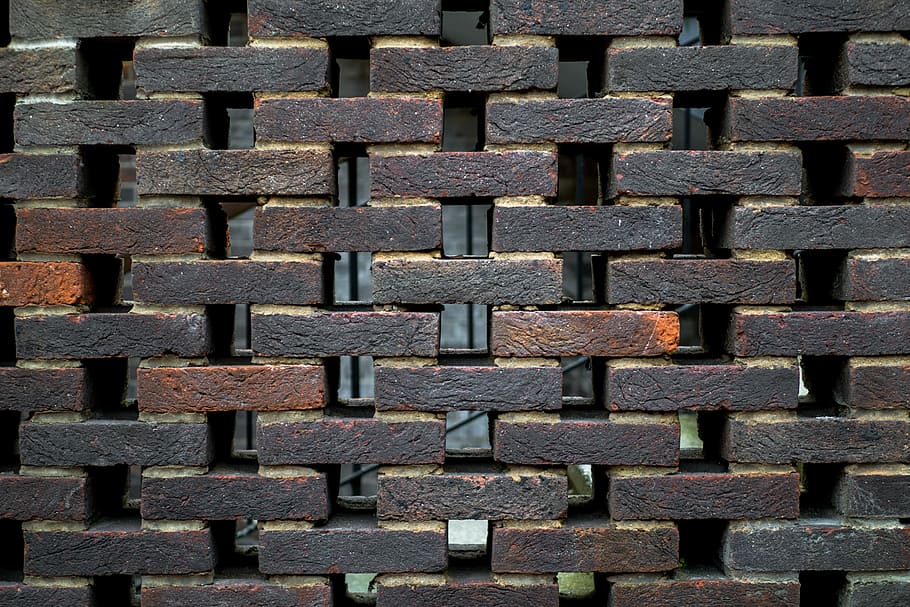 maons de formigó apilats, paret de maons grisos, maó, paret, textura, patró, buit, simetria, reflectit, geometria, geomètric, els carrils, Brighton, estructura, fons de pantalla, totxo vermell, groc, gris, vermell, marc complet, fons, primer pla, cap gent, repetició, metall, disseny, a l'interior, rovellat, forma, directament a sobre, en fila, detall, forma geomètrica, quadrícula, efecte texturat, acer, aliatge, 4K