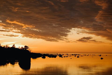 por do sol, saaremaa, Estônia, panorama, natureza, crepúsculo, mar, céu, reflexão, agua, Dom, luz solar, nuvem - céu, verão, cor laranja, ao ar livre, scenics, cena tranquila, cloudscape, de praia, nascer do sol - amanhecer, beleza na natureza, lago, horizonte sobre a água, silhueta, horizonte, ninguém, alvorecer, litoral, imagem colorida, céu dramático, scenics - natureza, tranquilidade, beira-mar, idílico, cena não urbana, 4K, CC0, domínio público, royalty free