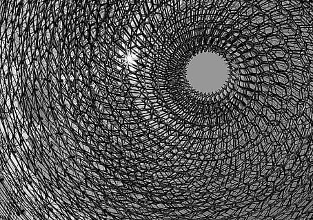 grayscale photo, whirlpool wallpaper, architecture, building, infrastructure, tower, skyscraper, hole, textured, full frame, backgrounds, one animal, animal themes, close-up, concentric, no people, indoors, day, pattern, circle, geometric shape, shape, design, built structure, metal, outdoors, sunlight, low angle view, creativity, repetition, 4K