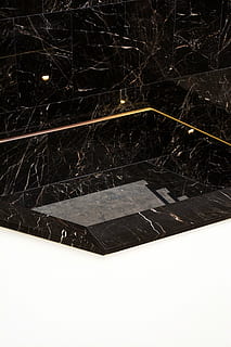 black, white, granite, tile, marble, floor, reflection, no people, cold temperature, snow, winter, night, nature, black color, high angle view, snowing, indoors, close-up, flooring, tree, wood - material, architecture, dark, plant, tiled floor, 5K, CC0, public domain, royalty free