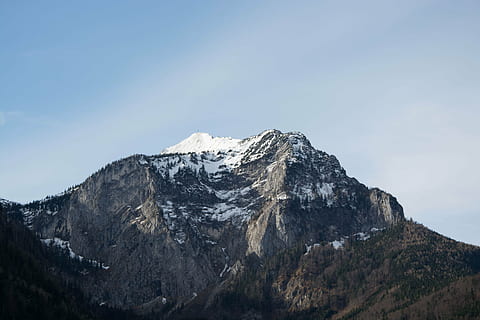 bjerg, alpine, himmel, Sky, skyer, hvid, blå, grå, sten-, klippe, langbathsee, østrig, natur, sne, vinter, kold, bjergtop, udendørs, europæiske alper, landskab, scenics, scenics - natur, bjergkæde, skønhed i naturen, miljø, solid, rock-objekt, ingen mennesker, rolig scene, dag, kold temperatur, skyfri himmel, snedækket bjerg, formation, 5K, CC0, offentligt domæne, royaltyfrie