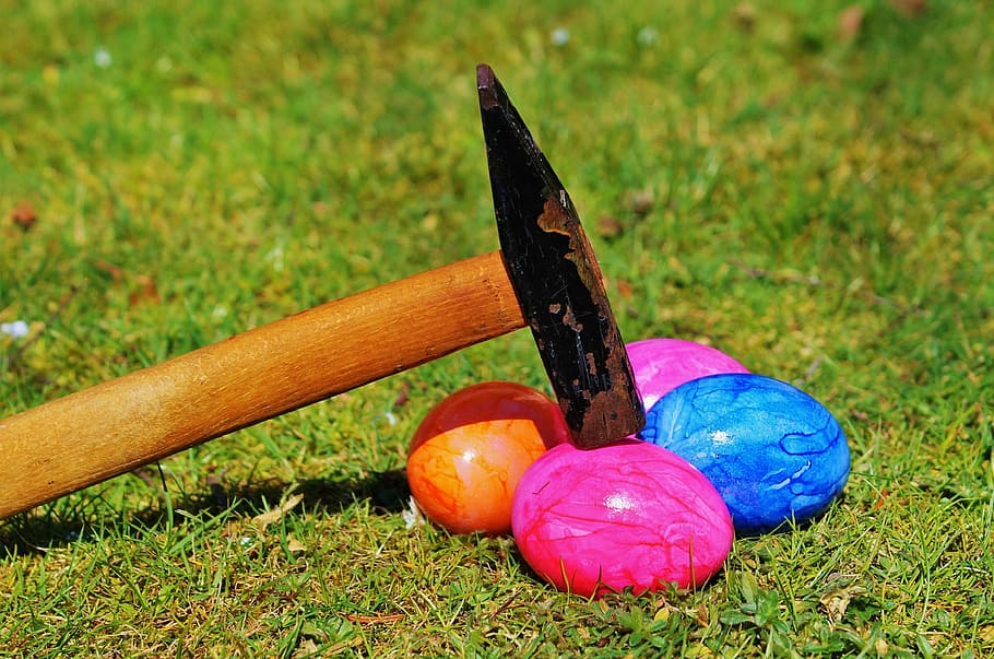 ou de Pasqua, pressa, martell, obert, prat, verd, herba, al verd, jardí, naturalesa, ou bullit, colorit, Pasqua, primavera, primavera de Pasqua, Feliç Pasqua, pintura d'ous de Pasqua, ou, dur, ous durs, menjar, ous de colors, esport, cap gent, a l'aire lliure, primer pla, dia, menjar i beguda, celebració, multicolor, planta, color verd, centrar-se en primer pla, terra, 4K