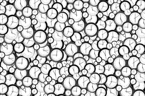 analog clock lot, time, clock, minute, hour, second, time indicating, time of, pointer, dial, clock face, pay, period, phase, section, days, appointment, moment, interval, timepiece, past, present, forward, transient, transience, duration, range, backgrounds, full frame, pattern, no people, shape, design, abundance, large group of objects, geometric shape, circle, indoors, textured, close-up, day, metal, repetition, stack, creativity, abstract, 5K, CC0, public domain, royalty free