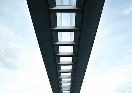 lav, vinkelfotografering, kabelbro, untitled, vej, bygning, struktur, arkitektur, bro, himmel, lav vinkel visning, bygget struktur, dag, sky - himmel, ingen mennesker, natur, udendørs, mønster, bro - menneskeskabt struktur, forbindelse, metal, bygning udvendig, geometrisk form, i en række, transportmidler, form, faldende perspektiv, direkte under, 5K, CC0, offentligt domæne, royaltyfrie