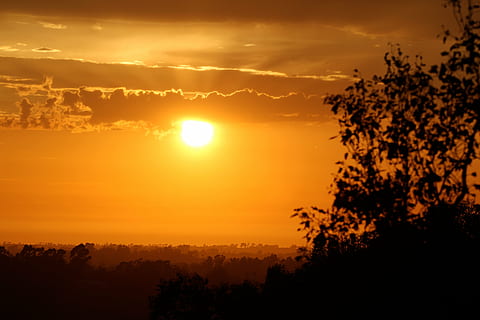 Sonnenuntergang, Himmel, Feuer, Wolkengebilde, Abend, Wolken, Atmosphäre, Horizont, szenisch, Sonnenuntergangsjäger, wunderschönen, Sonnenuntergang Fotografie, tolle, Blick auf den Sonnenuntergang, Sonnenuntergang Farben, goldener Sonnenuntergang, das Leuchten des Sonnenuntergangs, Sonnenuntergang Licht, romantisch, Silhouette, Herrlich, Abendhimmel, Schönheit in der Natur, Baum, Szenen - Natur, Ruhe, Sonne, Pflanze, wolke - himmel, ruhige Szene, orange Farbe, idyllisch, Natur, Sonnenlicht, Umgebung, keine Leute, Nicht-städtische Szene, Dramatischer Himmel, draußen, hell, 5K, CC0, gemeinfrei, lizenzfrei