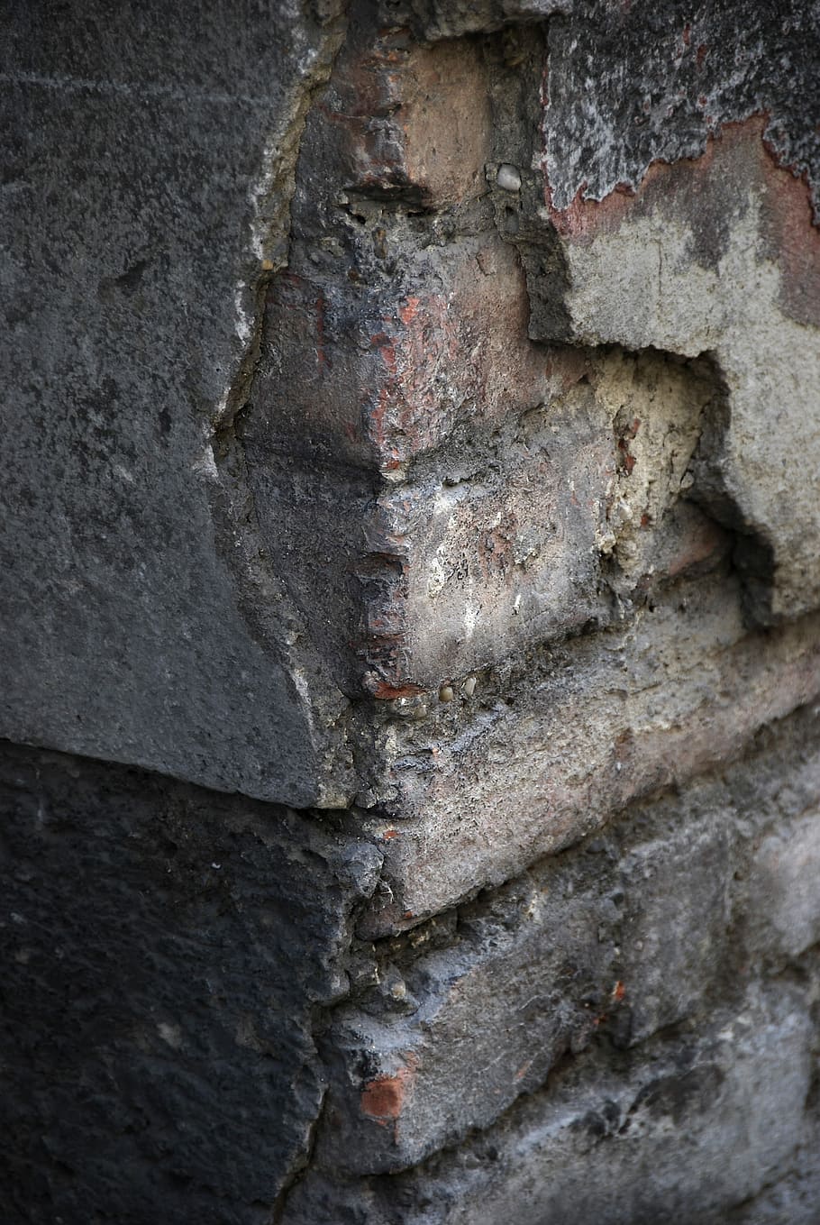 sfondo, parete, rotto, gesso, grigio, muro di pietra, materiale lapideo, architettura, struttura costruita, nessuno, esterno dell'edificio, all'aperto, strutturato, caratteristica della parete, fotogramma intero, ruvido, vecchio, sfondi, giorno, avvicinamento, intemperie, danneggiato, solido, modello, declino, deterioramento, calcestruzzo, 4K