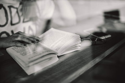 woman reading book, coffee shop, Woman reading, reading book, adult, caucasian, woman, coffee, book, reading, young, cafe, cafeteria, people, black And White, women, human Hand, business, indoors, paper currency, selective focus, finance, close-up, adults only, one person, table, midsection, publication, hand, holding, human body part, focus on foreground, paper, activity, education, studying, 4K
