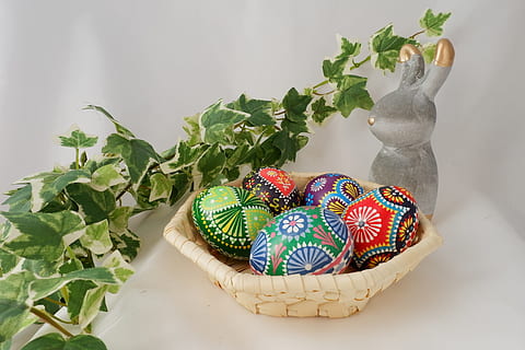 Ostern, Ornament, Hintergrund, Ei Osterei, sorbisches Osterei, Korb Ostern Dekoration, Osterdekorationen, Ostern Handwerk, Osterdekoration, bunte Ostereier, bunte Eier, sorbische Motive, aufwendig, schmücken, Frühling, Korb, Osterei malen, Osterei, gelbes Osterei, Frohe Ostern, gefärbtes Ei, Osterthema, Grafik, Design, Wachstechnik, Wachs-Batik-Technik, Ostergruß, Zoll, Blatt, Lebensmittel, Natur, Pflanze, bunt, Grußkarte, deco-ei, Deko, farbig, gemalt, Ei, Dekoration, schließen, Nest, Orange, Farbe, Ostereier, keine Leute, Pflanzenteil, drinnen, mehrfarbig, Tabelle, Kunst und Handwerk, Stillleben, Kreativität, Essen und Trinken, Nahansicht, Kunst, Textil-, grüne Farbe, Tag, Wachstum, Topfpflanze, Versuchung, 4K, CC0, gemeinfrei, lizenzfrei