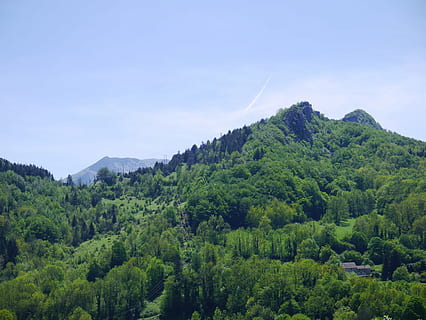 paesaggio, foresta, montagna, albero, estate, escursioni a piedi, vercors, bellezza nella natura, pianta, scenics - natura, scena tranquilla, cielo, la tranquillità, colore verde, crescita, scena non urbana, natura, nessuno, fogliame lussureggiante, fogliame, giorno, idilliaco, nuvola - cielo, terra, all'aperto, 4K, CC0, dominio pubblico, privo di copyright