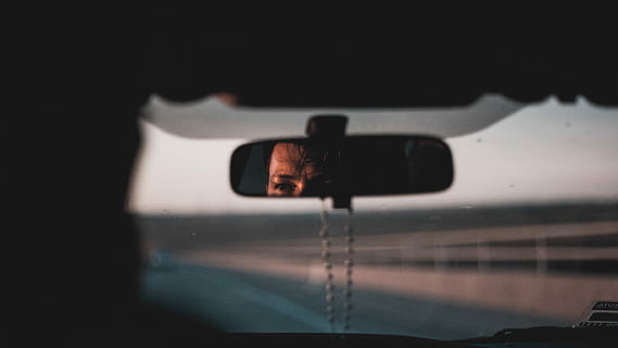 photo, black, framed, vehicle rear-view mirror, man, face, viewed, vehicle, rear, view mirror, mirror, car, windscreen, windshield, horizon, reflection, grain, eye, travel, drive, driver, transportation, mode of transportation, motor vehicle, glass - material, motion, rear-view mirror, car interior, vehicle interior, window, rain, wet, one person, indoors, close-up, water, on the move, 2K, CC0, public domain, royalty free