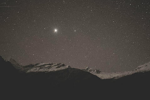 star constellation, mountain, highland, cloud, sky, summit, ridge, landscape, nature, valley, night, stars, astronomy, star - Space, milky Way, galaxy, constellation, space, nebula, planet - Space, star Field, dark, science, star Shape, beauty in nature, scenics - nature, tranquil scene, tranquility, no people, star, mountain range, majestic, low angle view, idyllic, outdoors, moonlight, 4K, CC0, public domain, royalty free