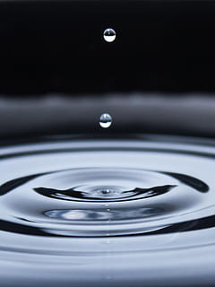 Water, Clean, Drop, no people, motion, rippled, focus on foreground, purity, splashing, close-up, refreshment, studio shot, falling, indoors, nature, food and drink, impact, high-speed photography, waterfront, splashing droplet, selective focus, concentric, black background, raindrop, 1080P