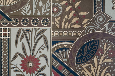 Marrone, blu, rosso, floreale, tessile, Senza titolo, modello, astratto, design, arte, creativo, arte e artigianato, fotogramma intero, in casa, sfondi, motivo floreale, nessuno, piastrella, architettura, avvicinamento, caratteristica della parete, struttura costruita, creatività, pavimentazione, mestiere, giorno, architettura e arte, luogo di culto, ornato, murale, 8K, CC0, dominio pubblico, privo di copyright