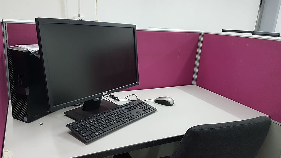 Computer, Büro, Schreibtisch, Tisch, Arbeit, Tabelle, Arbeit, Bahnhof, Desktop-PC, Technologie, Computer Tastatur, Computerbildschirm, Möbel, Computerausrüstung, drinnen, Tastatur, Geschäft, keine Leute, Computermaus, Großunternehmen, Verbindung, Kommunikation, Bürostuhl, kabellose Technologie, modern, Flachbildschirm, 4K