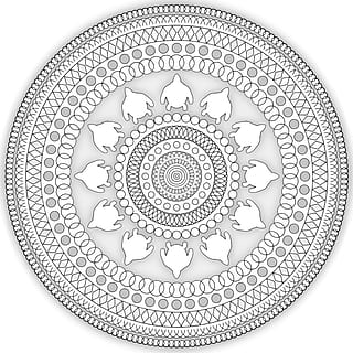 runden, schwarz, Weiß, Kunstwerk, Mandala, Muster, ethnisch, Design, keine Leute, Kunst und Handwerk, Kunst, gestalten, weißer Hintergrund, Blumenmuster, Dekoration, Schnitzen - Handwerksprodukt, drinnen, aufwendig, Kreativität, ausgeschnitten, Studioaufnahme, Kreis, Geometrische Figur, direkt darunter, 5K, CC0, gemeinfrei, lizenzfrei