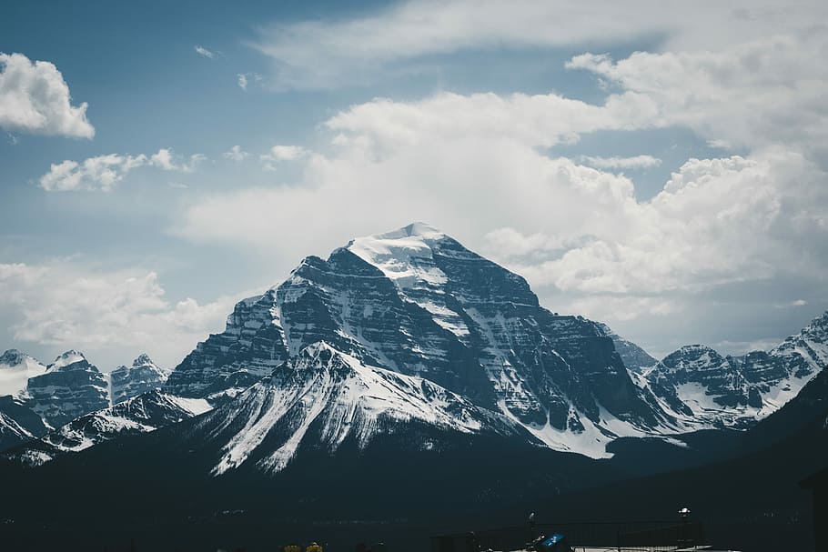 photo, mountain, filled, white, snow, covered, summit, sky, cloud, peak, canada, albertum, tree, cold temperature, winter, snowcapped mountain, cloud - sky, scenics - nature, mountain range, beauty in nature, environment, tranquility, tranquil scene, landscape, nature, day, no people, mountain peak, travel, outdoors, 5K