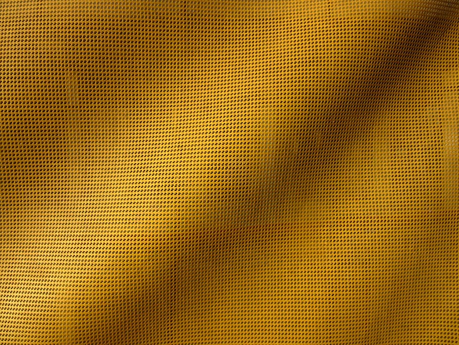 avió, teixit, plegar, xarxa, plàstic, tanca de construcció, tancar, patró, textura, fons, marc complet, tèxtil, cap gent, groc, color daurat, primer pla, resum, material, cotó, a l'interior, disseny, natura morta, patró d'ones, cortina, roba de llit, or, arpillera, efecte texturat, 4K