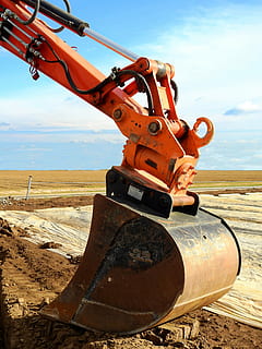 Orange, braun, schwer, Ausrüstung, Blau, Himmel, tagsüber, Bagger, Maschine, Baumaschine, Seite? ˅, Konstruktion, Werkzeug, Baggerschaufel, Arbeit, Klinge, Schaufel, graben, Erde, Ausgrabung, ausgraben, Fahrzeug, bauen, Baufahrzeug, Bauarbeiten, Arbeitsmaschine, Technologie, Kettenfahrzeug, Maschinen, Industrie, Baugewerbe, Erdbewegungsmaschine, Baustelle, Bulldozer, Arbeiten, Schmutz, Fahrzeugschaufel, Land, Natur, Tag, Feld, Metall, wolke - himmel, keine Leute, draußen, Landschaft, Transport, Umgebung, Transportmittel, Sonnenlicht, Rad, 4K, CC0, gemeinfrei, lizenzfrei