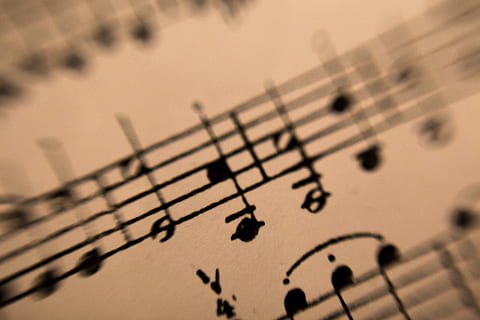 musical, nota, blanc, paper, música, full, notes, àudio, partitures, instrument musical, nota musical, primer pla, cultura i entreteniment artístic, equipament musical, rendiment, instrument de corda, música clàssica, músic, cantar, enfocament selectiu, harmonia, creativitat, soroll, gent, 5K, CC0, domini públic, lliure de regalies