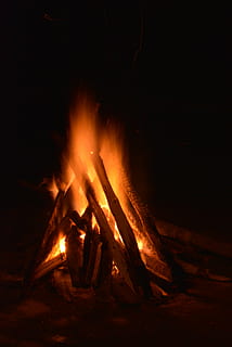 foguera, flama, foc, taronja, ardent, fusta, campament, llenya, foc - fenomen natural, calor - temperatura, llar de foc, cremant, material de fusta, vermell, brillant, naturalesa, registre, nit, cap gent, color taronja, moviment, fosc, a l'aire lliure, fons negre, infern, lluminositat, 4K, CC0, domini públic, lliure de regalies