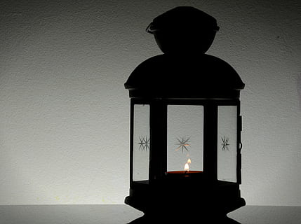lantern, replacement lamp, light, decoration, mood, black, white, shadow, dark, night, wall - building feature, indoors, architecture, burning, built structure, flame, nature, candle, glass - material, no people, fire, lighting equipment, illuminated, silhouette, transparent, wall, window, fire - natural phenomenon, close-up, electric lamp, 5K, CC0, public domain, royalty free