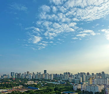 fotografia di paesaggio, paesaggio urbano, giorno, skyline urbano, scena urbana, grattacielo, architettura, cielo, città, distretto del centro, Asia, blu, nuvola - cielo, bangkok, all'aperto, esterno dell'edificio, struttura costruita, costruzione, paesaggio, edificio per uffici esterno, quartiere residenziale, natura, vita di città, nessuno, destinazioni di viaggio, distretto finanziario, 1080P, CC0, dominio pubblico, privo di copyright