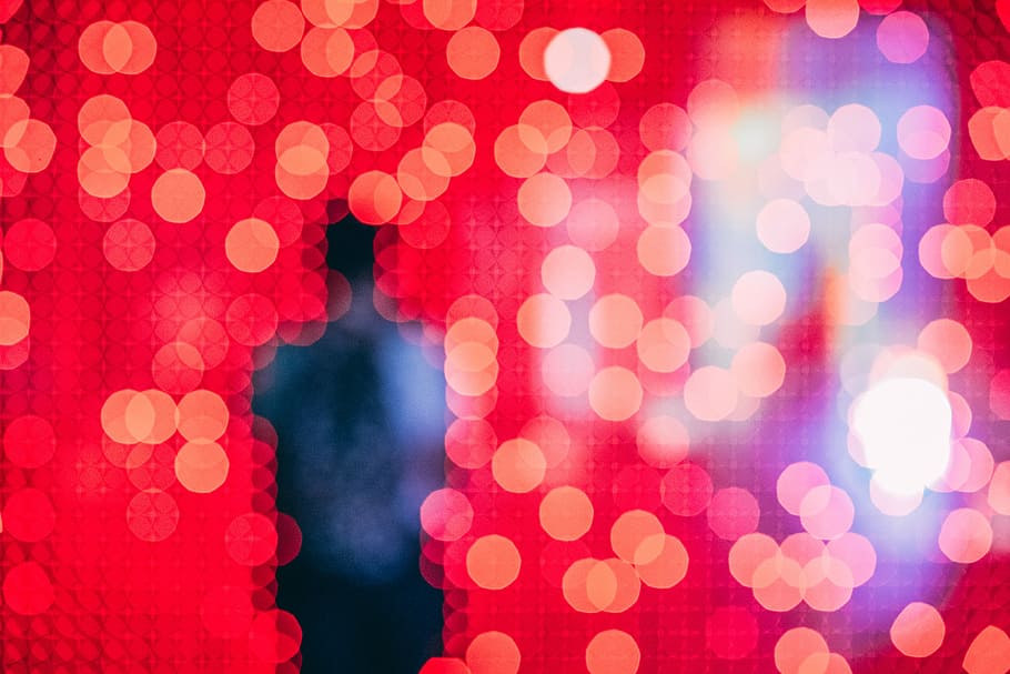 bokeh fotografie, Červené, světlo, nepojmenovaná, světla, bokeh, pixel, stín, rozostření, svítí, oslava, pozadí, vzor, Vánoce, abstraktní, událost, dekorace, vícebarevné, nikdo, puntíkovaný, Dovolená, vánoční osvětlení, dovolená - akce, lesk, světlo - přírodní jev, Příroda, emoce, strom, jasně osvětlené, nachový, efekt, abstraktní pozadí, 5K