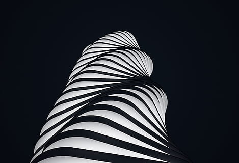 arquitectura, cgi, hacer, a rayas, fondo negro, de color negro, resumen, belleza, foto de estudio, modelo, adentro, copia espacio, textil, nadie, naturaleza, vista de ángulo bajo, ambiente, el color blanco, belleza en la naturaleza, altura maxima, de cerca, 1080P, CC0, dominio público, libre de derechos