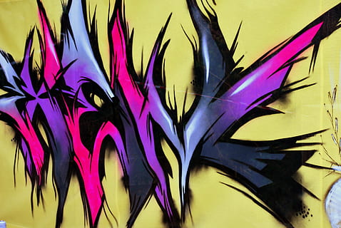 Graffiti, schreibt, Spiel, zeichnen, sprühen, tocatì, verona, Italien, Kunst und Handwerk, Kreativität, lila, mehrfarbig, Hintergründe, Nahansicht, Vollbild, Studioaufnahme, keine Leute, abstrakt, Gelb, drinnen, Muster, pinke Farbe, Blau, Wandbau - Funktion, texturiert, Kunst, Farbe, lebendige Farbe, abstrakte Hintergründe, Weichheit, 4K, CC0, gemeinfrei, lizenzfrei
